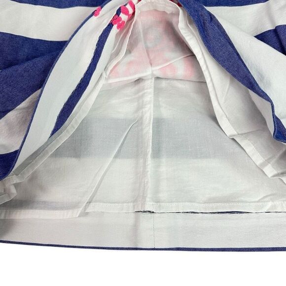 Vineyard Vines Girls 12 Sleeveless Stripe Dress Embroidery Pockets - Picture 8 of 11